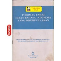Pedoman Umum Ejaan Bahasa Indonesia Yang Disempurnakan